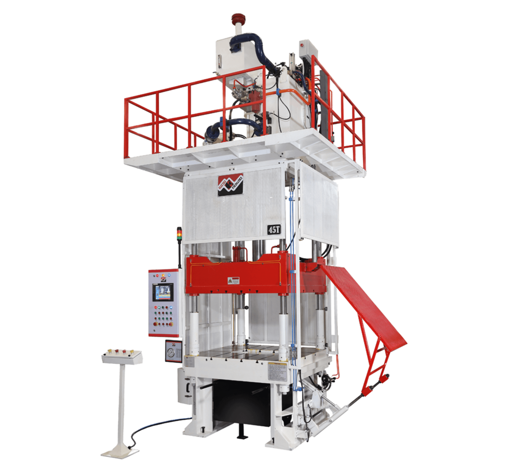 45-T-4-pillar-hydraulic-trimming-press-with-automatic-part-collection-pan