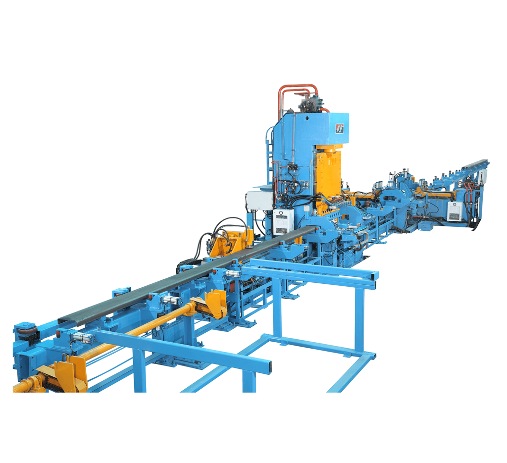 CNC-web-and-flange-punching-machine-with-automatic-in-feed-and-out-feed-conveyors